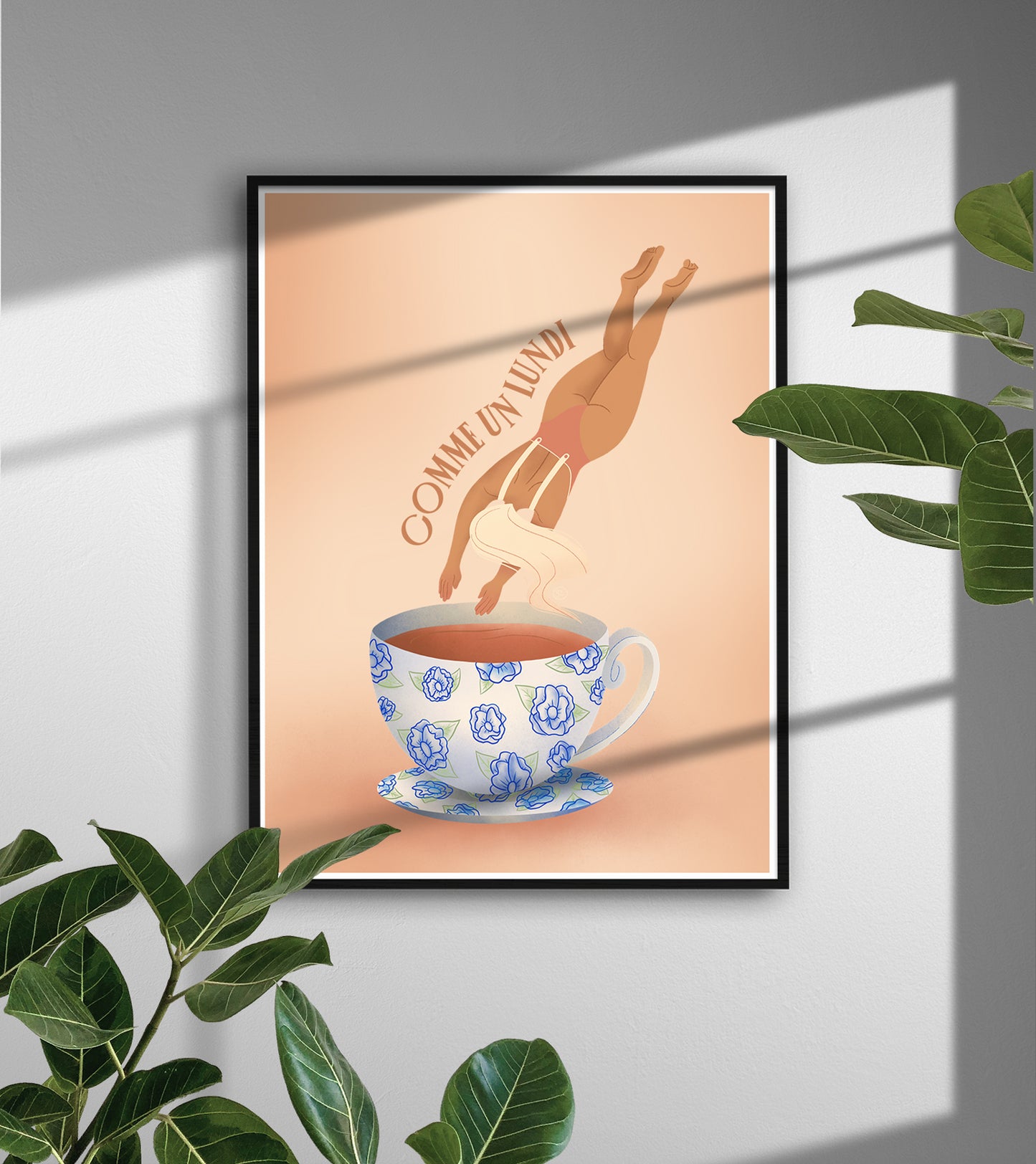 Comme un lundi - Illustration poster - Biarritz