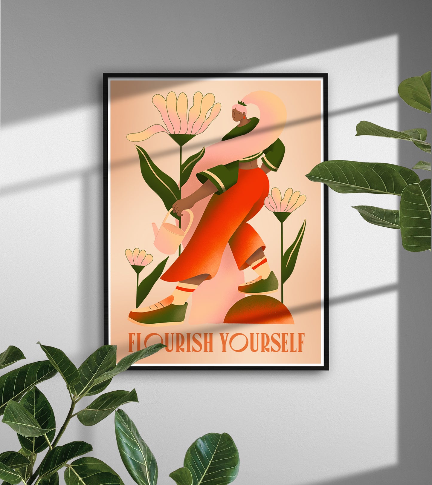 Flourish yourself - Illustration poster - Biarritz