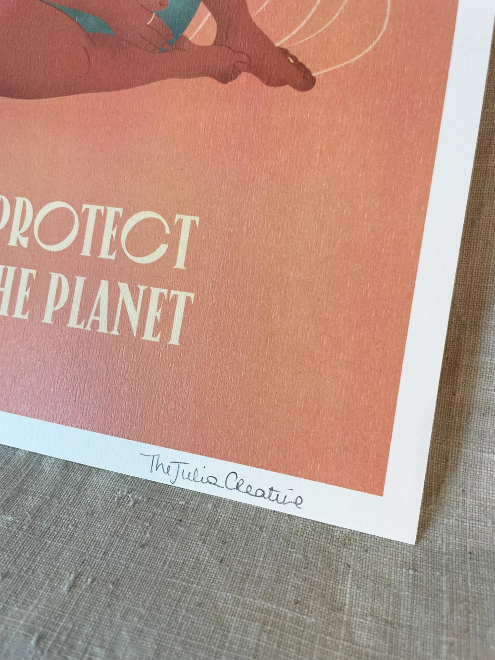 Protect the planet - Illustration poster - Biarritz