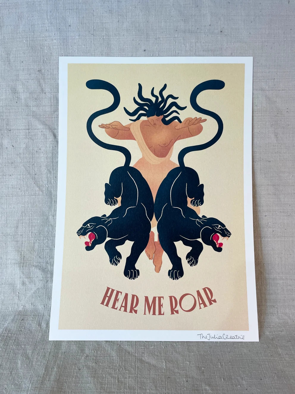 Hear me Roar - Illustration poster - Biarritz