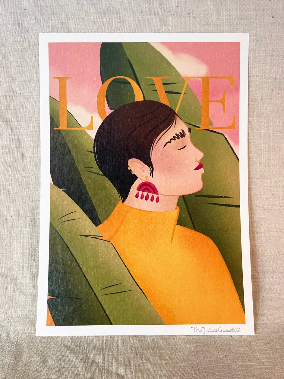 Love - Illustration poster - Biarritz