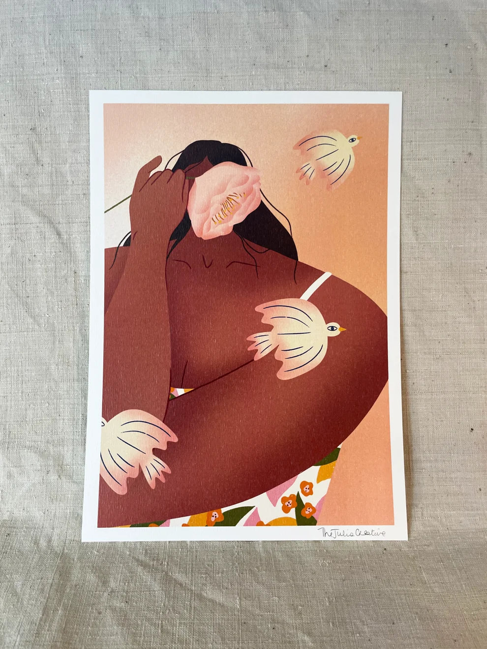 L'envolée - Illustration poster - Biarritz