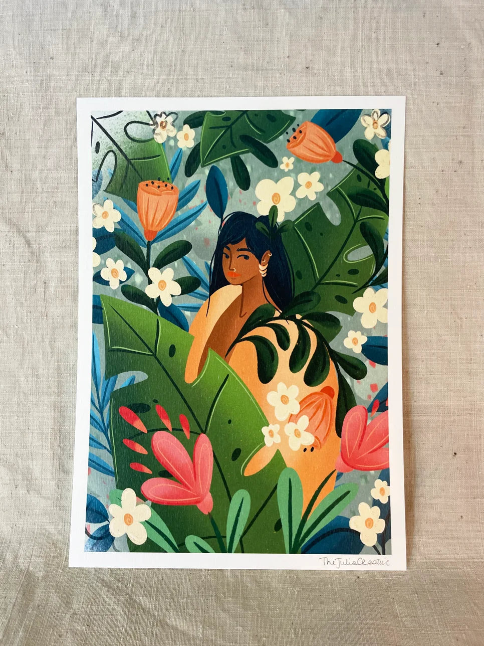 Tropical forest 2 - Illustration poster - Biarritz