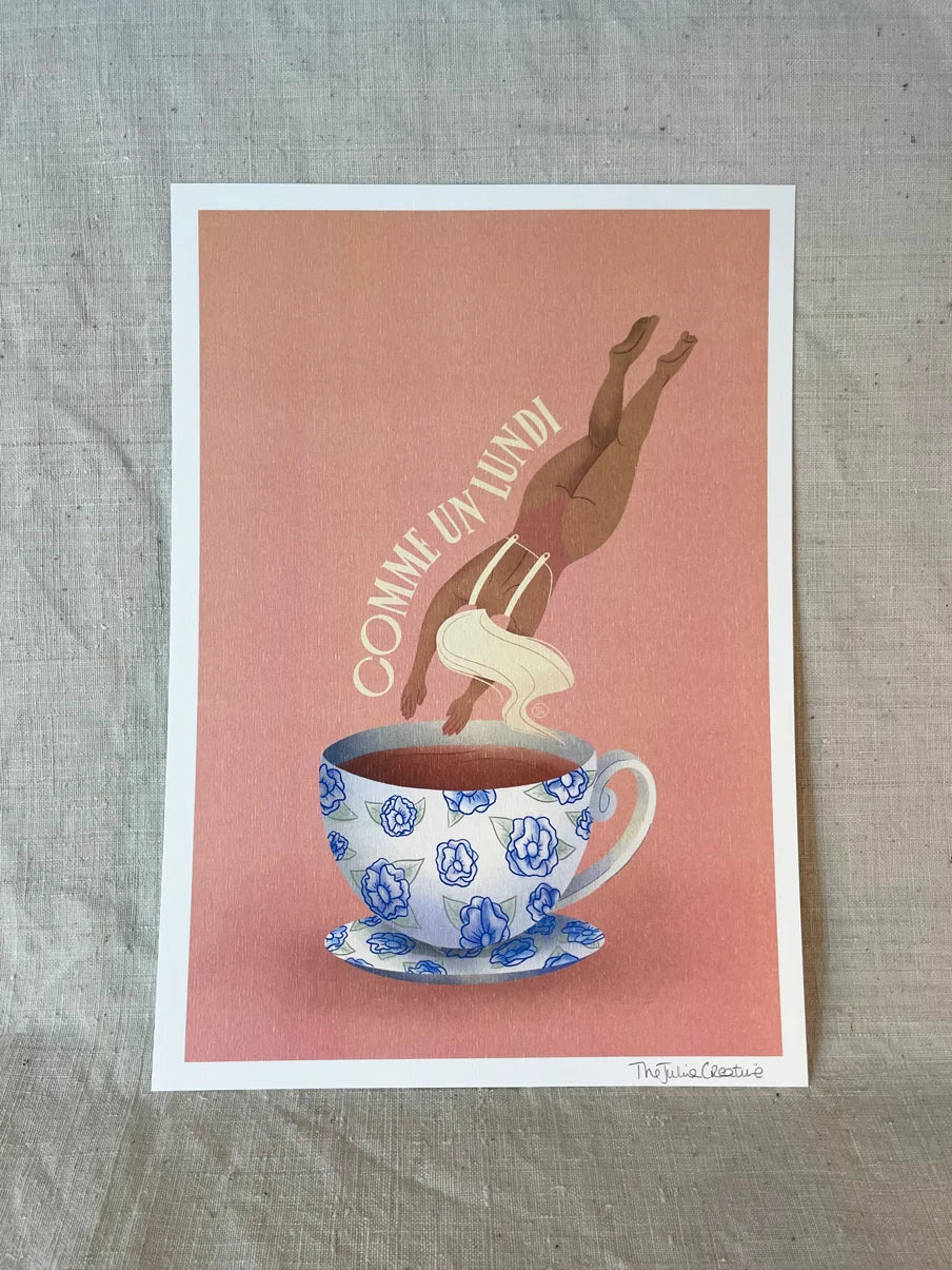 Comme un lundi - Illustration poster - Biarritz