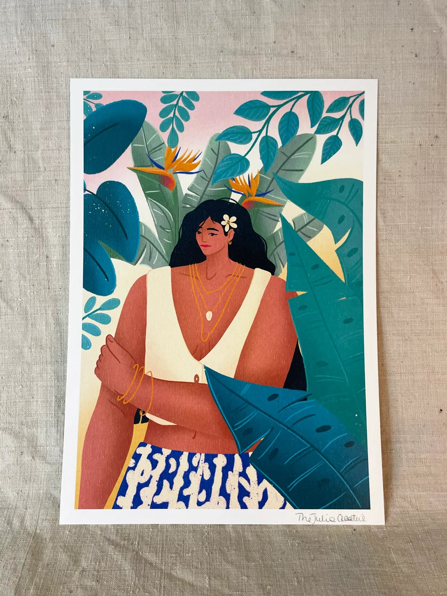 Tropical forest 1 - Illustration poster - Biarritz