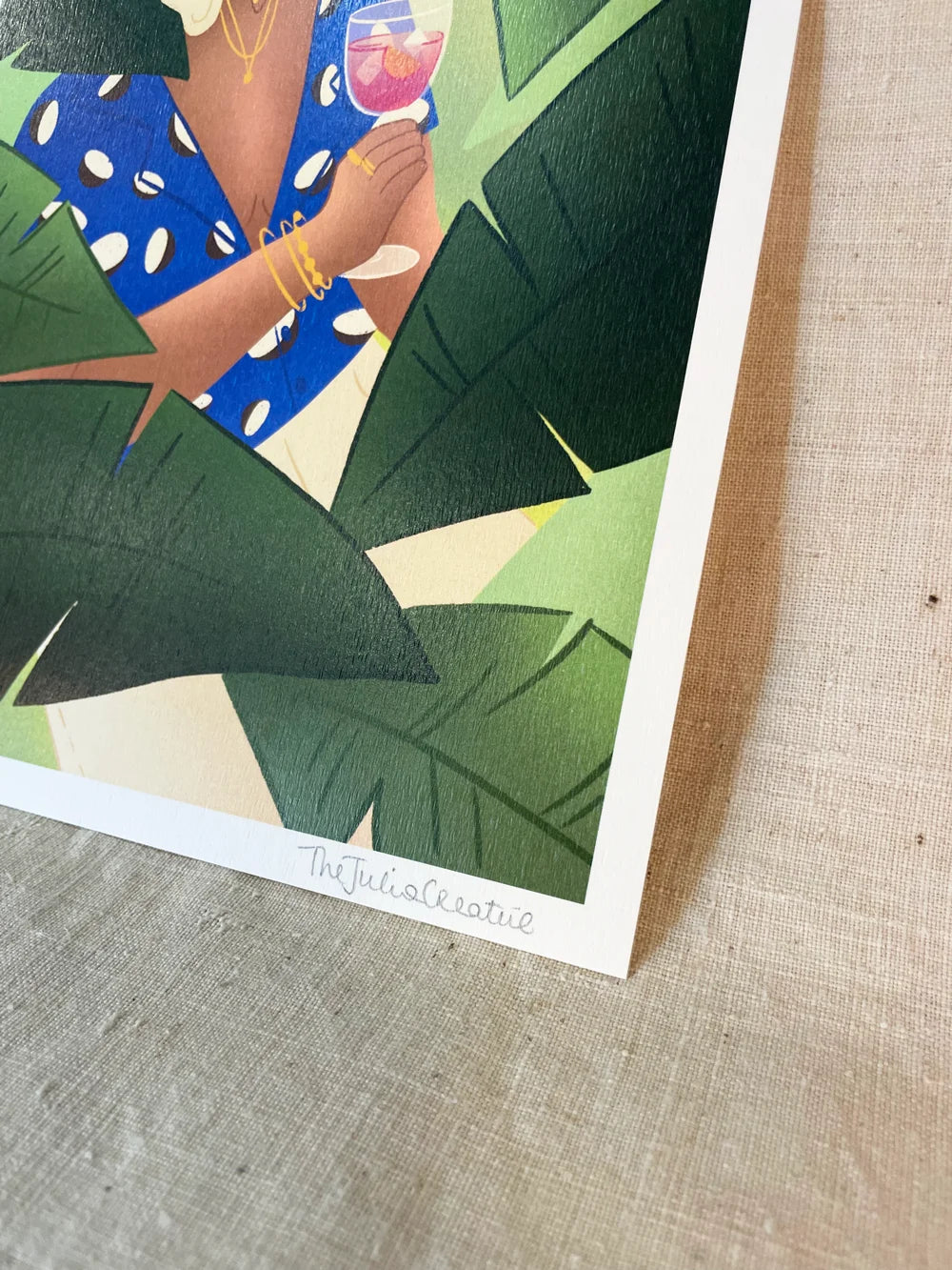 Cocktail o'clock - Illustration poster - Biarritz