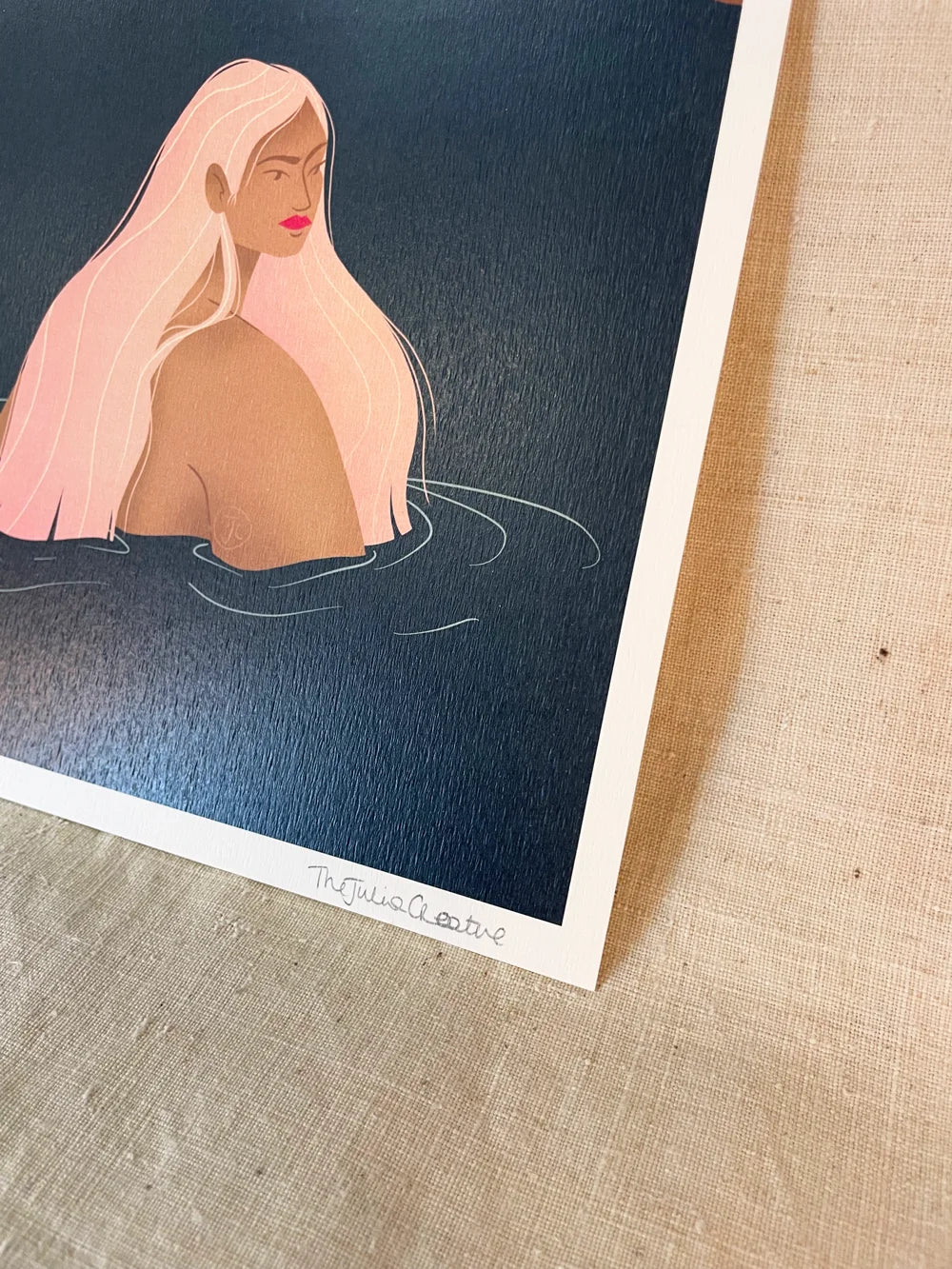 Breath in breath out - Illustration poster - Biarritz