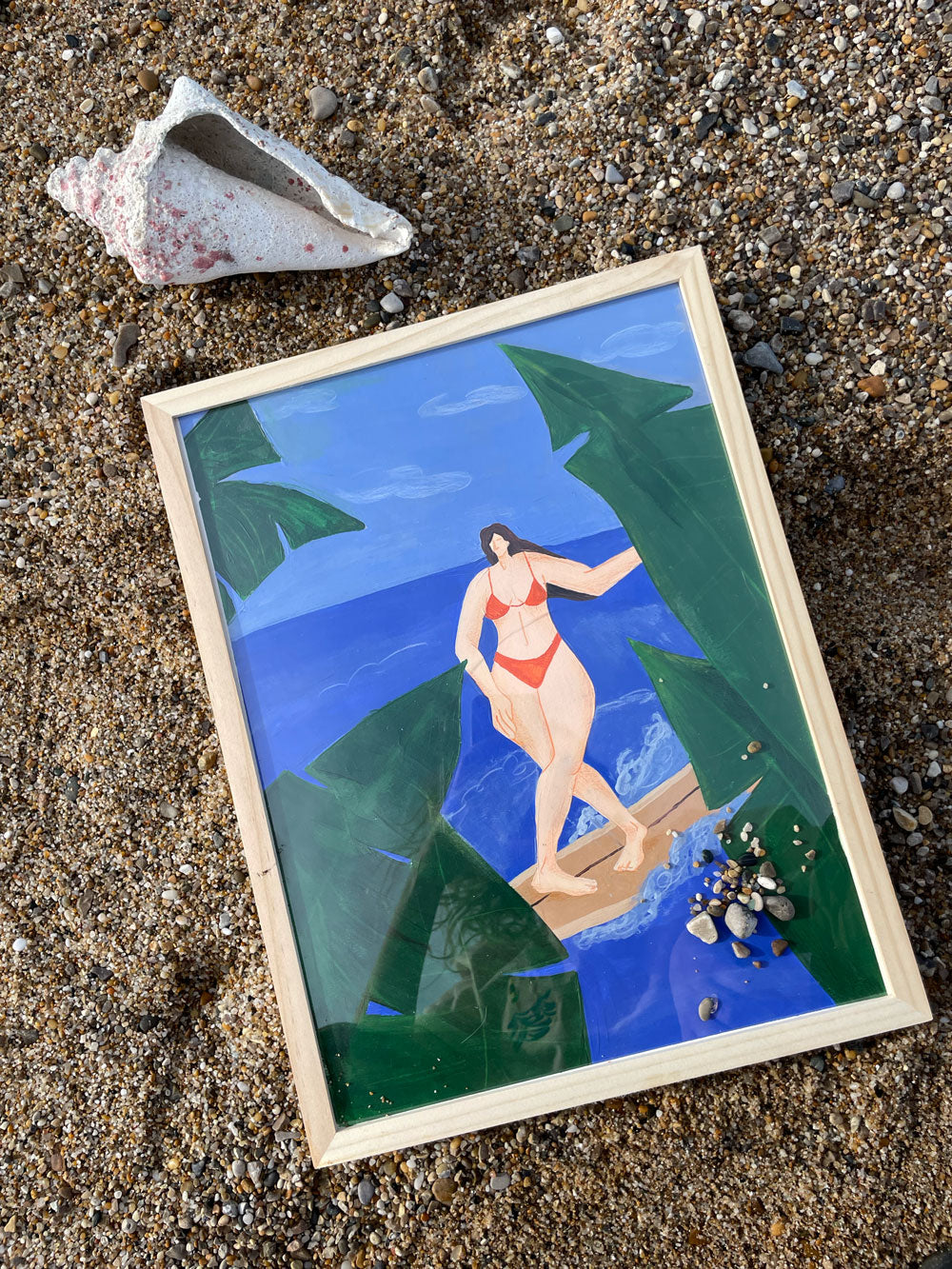 Tropical surf - Original painting - Biarritz