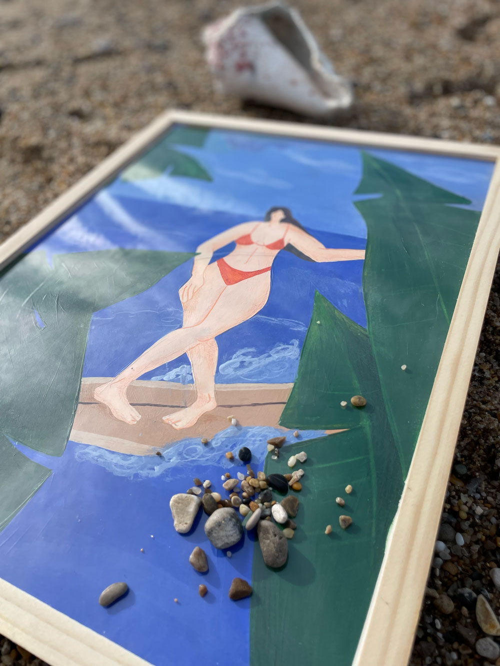 Tropical surf - Original painting - Biarritz