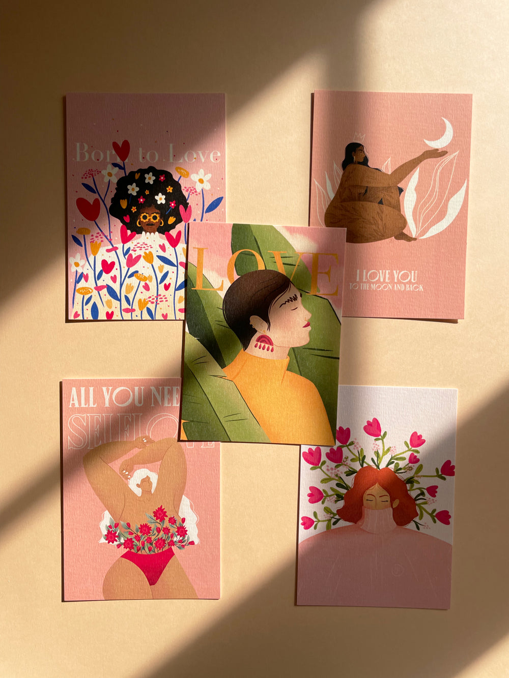 Pack LOVE - 5 cartes postales