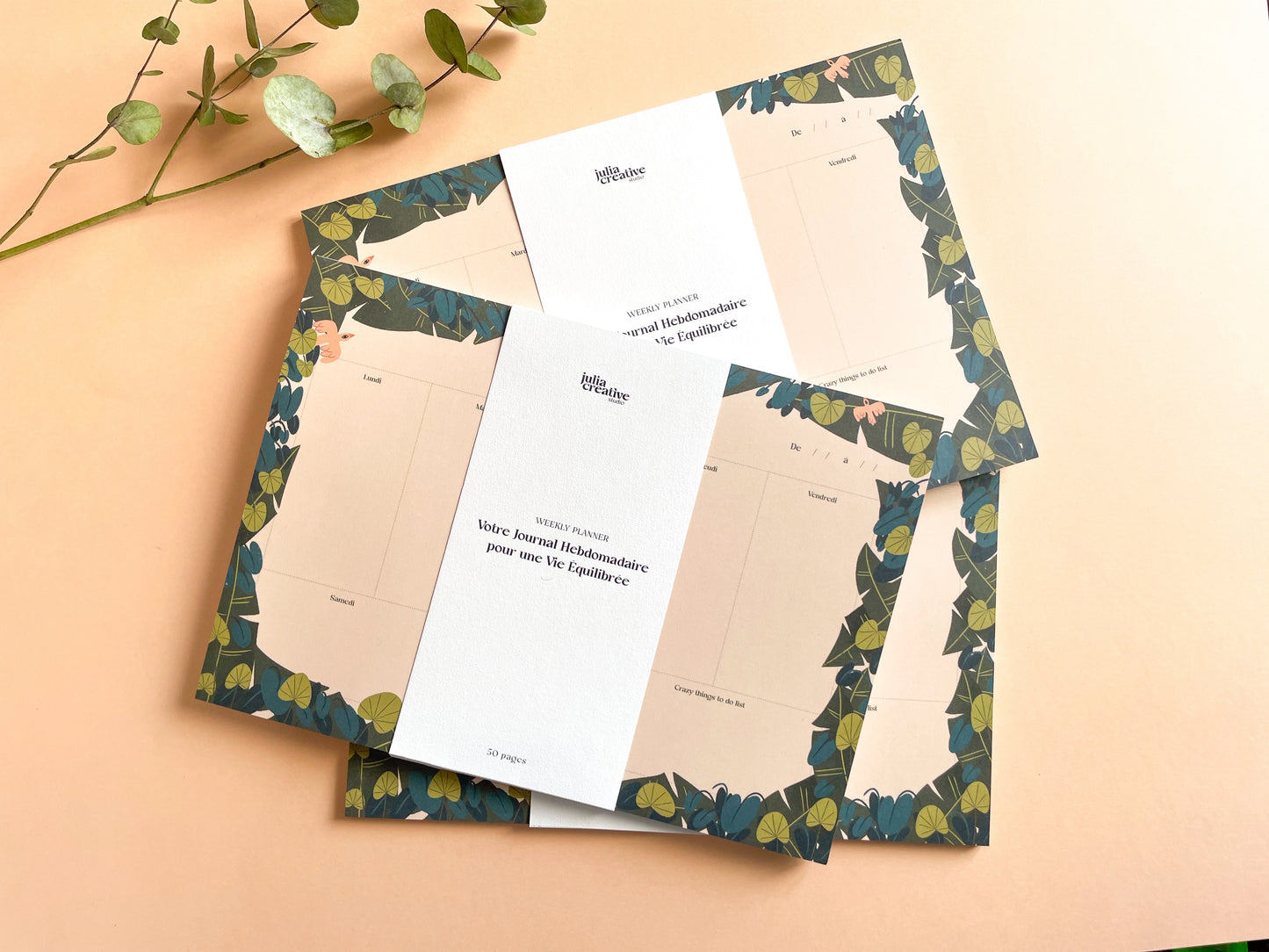Tropical weekly planner - 50 pages détachables