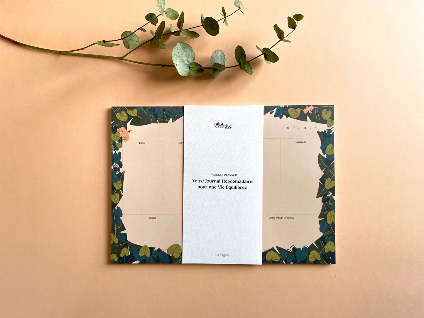 Tropical weekly planner - 50 pages détachables