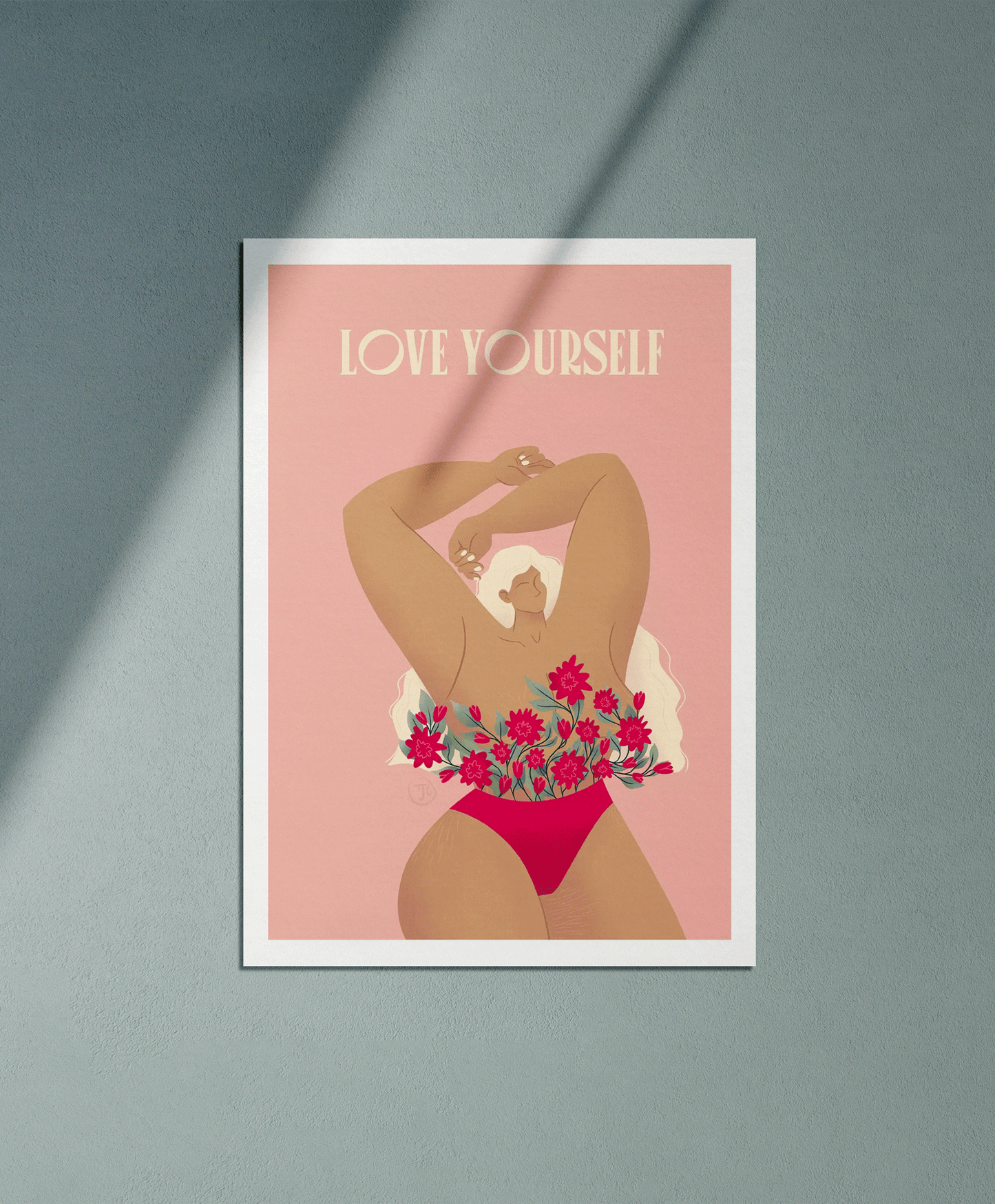 Love yourself - Illustration poster - Biarritz
