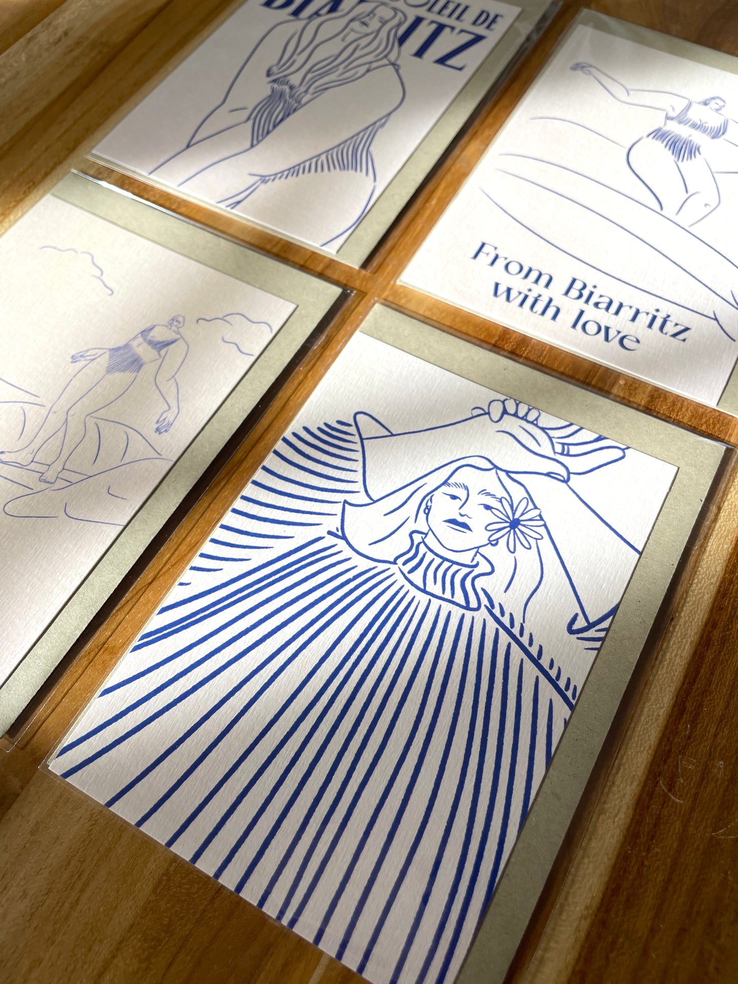 Pack de 4 cartes postales - Surf