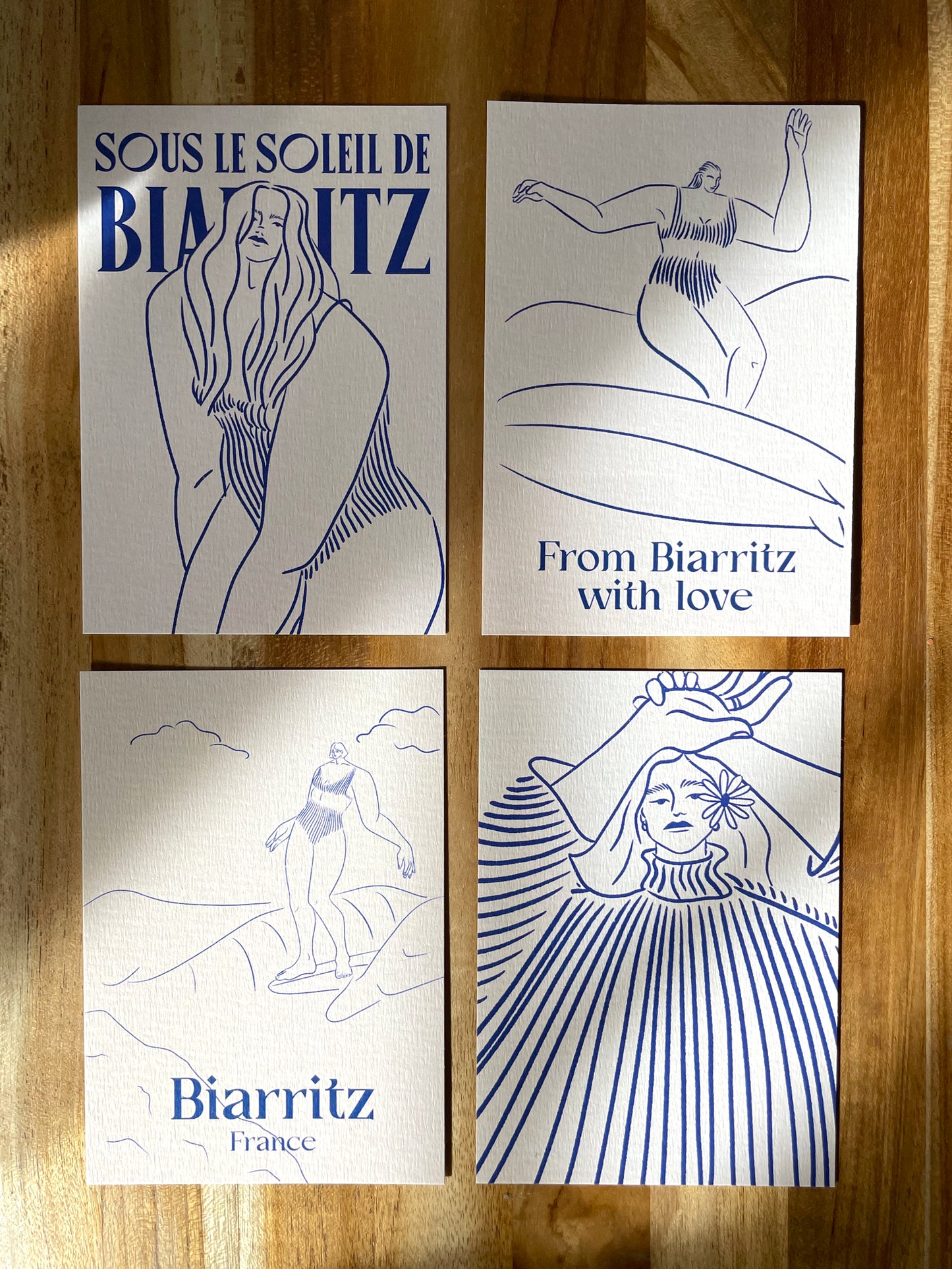 Pack de 4 cartes postales - Surf