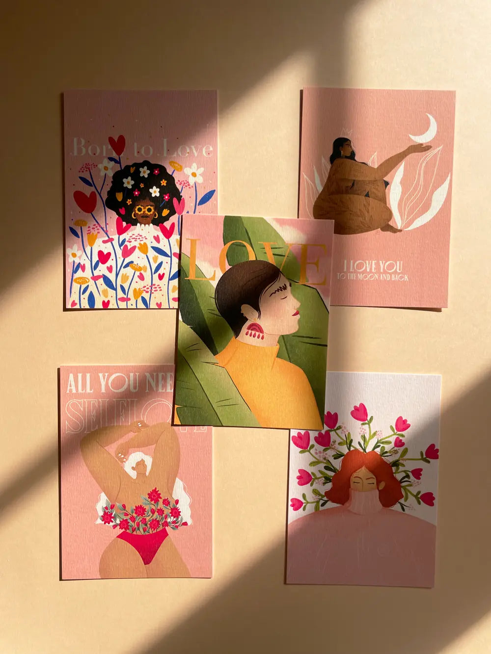 Pack LOVE - 5 cartes postales