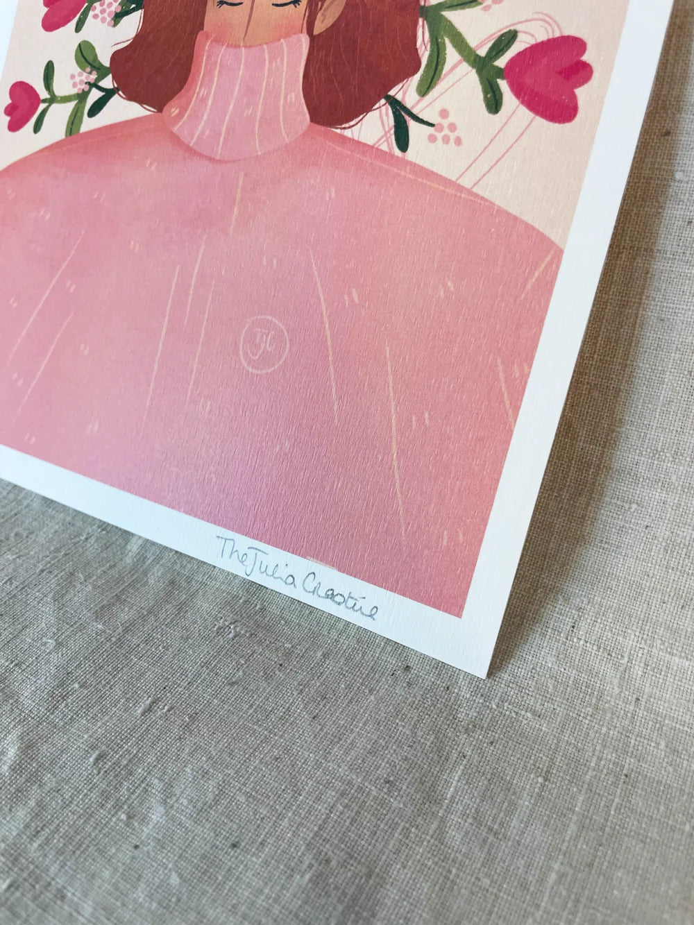 Shy during winter - Illustration poster - Biarritz