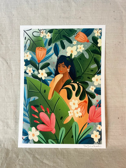 Tropical forest 2 - Illustration poster - Biarritz