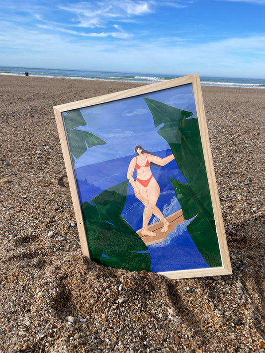 Tropical surf - Original painting - Biarritz