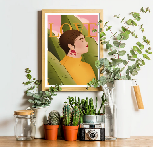 Love - Illustration poster - Biarritz