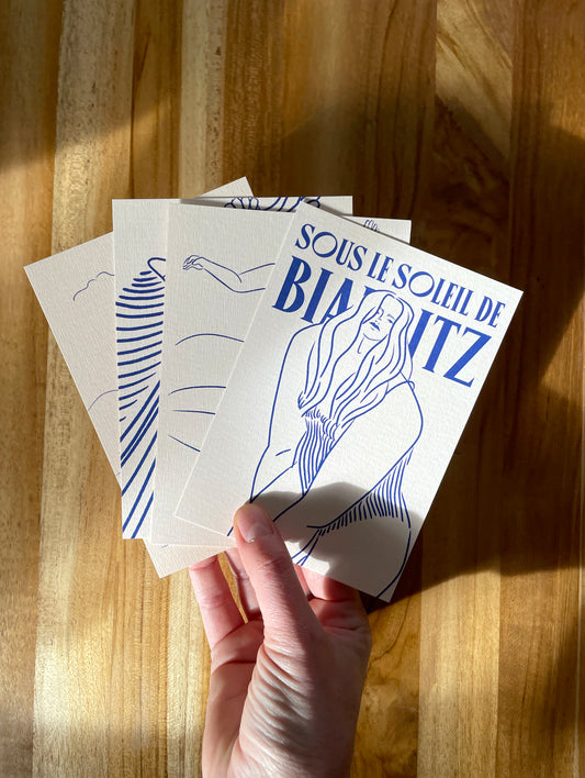 Pack de 4 cartes postales - Surf
