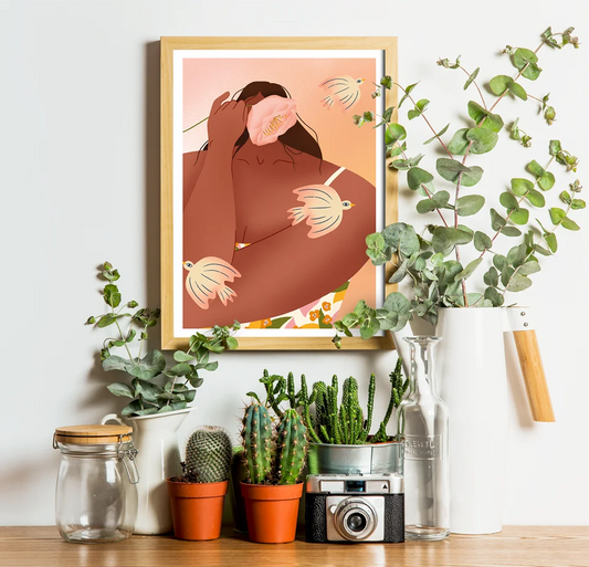 L'envolée - Illustration poster - Biarritz