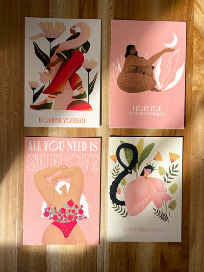 Pack de 4 cartes postales - Well being