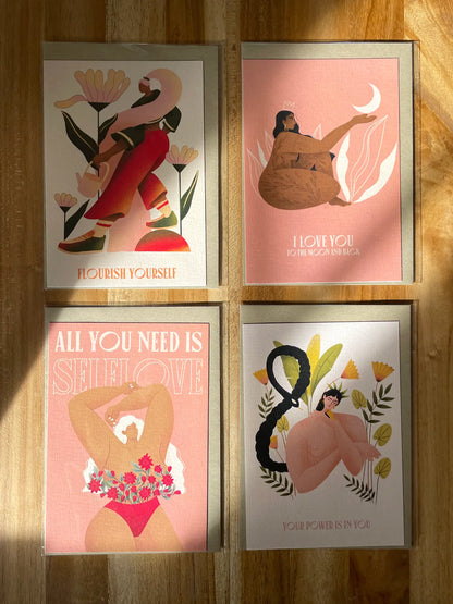 Pack de 4 cartes postales - Well being