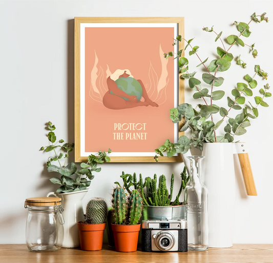 Protect the planet - Illustration poster - Biarritz