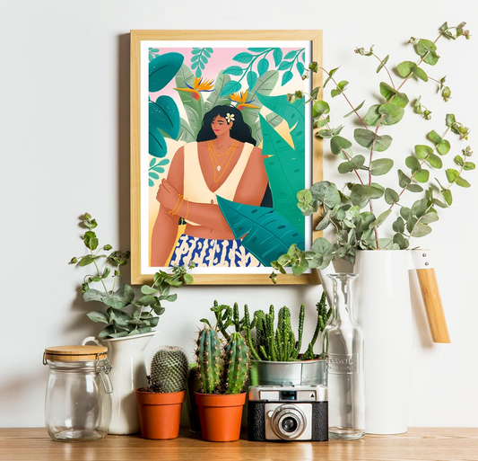 Tropical forest 1 - Illustration poster - Biarritz