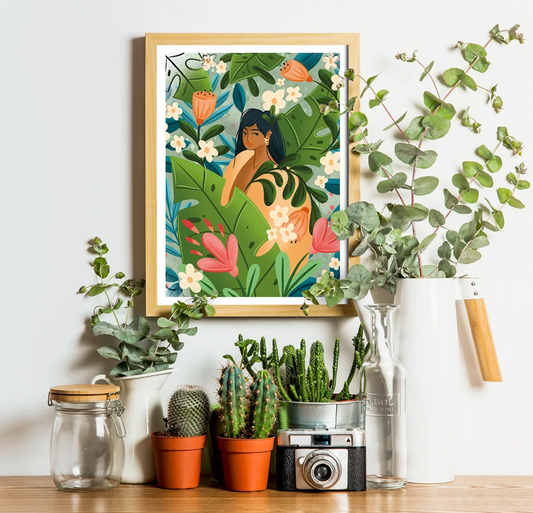 Tropical forest 2 - Illustration poster - Biarritz